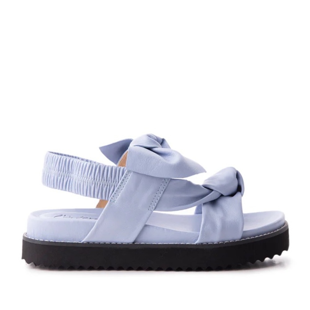 NEW L’ Intervalle Atlantis Light Blue Leather Bow and Knot Sandals Size 38/ US 7